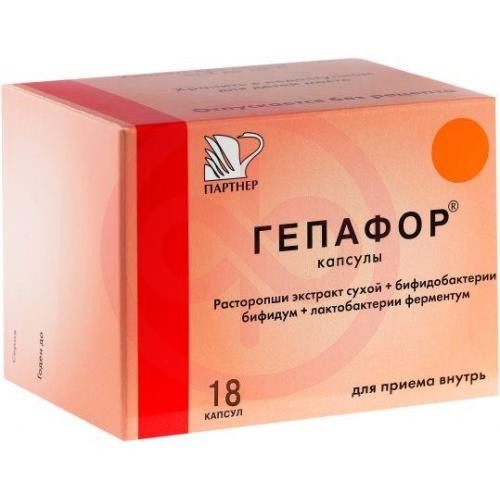 Гепафор капсулы 0.1 г + 50 млн кое + 50 млн кое №18 Гепафор капсулы 0.1 г + 50 млн кое + 50 млн кое №18