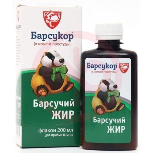 Барсукор барсучий жир раствор для приема внутрь 200мл Барсукор барсучий жир раствор для приема внутрь 200мл