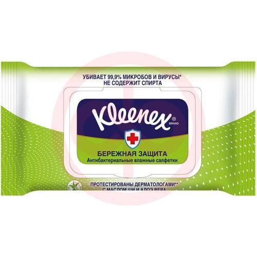 Клинекс салфетки влажные а/бактер. алоэ  №40 [kleenex]
