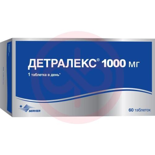 Детралекс таблетки покрытые пленочной оболочкой 1000мг №60