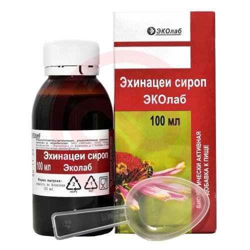 Эколаб эхинацеи сироп 100мл Эколаб эхинацеи сироп 100мл