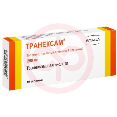 Транексам таблетки покрытые пленочной оболочкой 250мг №10 Транексам таблетки покрытые пленочной оболочкой 250мг №10