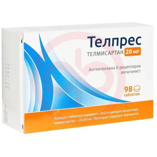 Телпрес таблетки 20мг №98 Телпрес таблетки 20мг №98