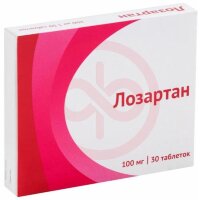 Лозартан таблетки покрытые пленочной оболочкой 100мг №30