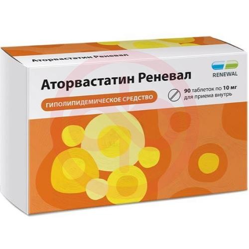 Аторвастатин реневал таблетки покрытые пленочной оболочкой 10мг №90