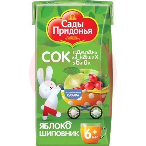 Сады придонья сок 125мл яблоко + шиповник осветл 6мес +