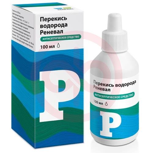 Перекись водорода реневал раствор для местного и наружного применения 3% 100мл Перекись водорода реневал раствор для местного и наружного применения 3% 100мл