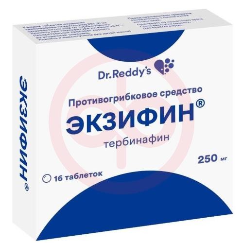 Экзифин таблетки 250мг №16 Экзифин таблетки 250мг №16