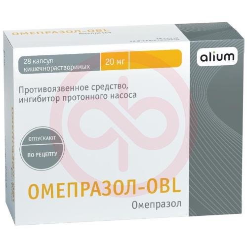 Омепразол-obl капсулы 20мг №28 Омепразол-obl капсулы 20мг №28