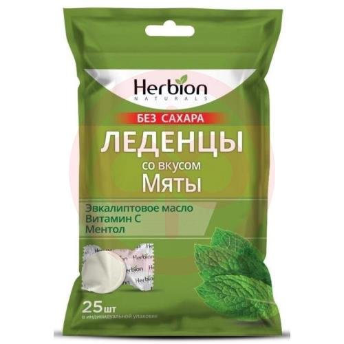 Гербион леденцы без сахара №25 со вкусом мяты