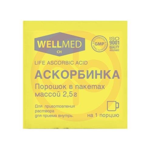 Аскорбинка life ascorbic acid порошок 2,5г Аскорбинка life ascorbic acid порошок 2,5г