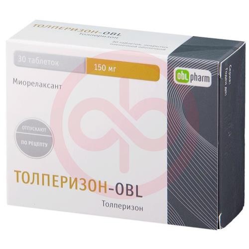 Толперизон-obl таблетки покрытые пленочной оболочкой 150мг №30 Толперизон-obl таблетки покрытые пленочной оболочкой 150мг №30