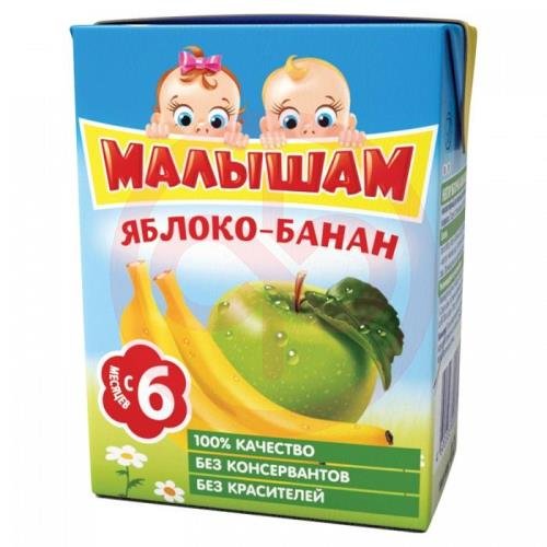 Фрутоняня малышам нектар 200мл яблоко + банан с мяк б/сах Фрутоняня малышам нектар 200мл яблоко + банан с мяк б/сах