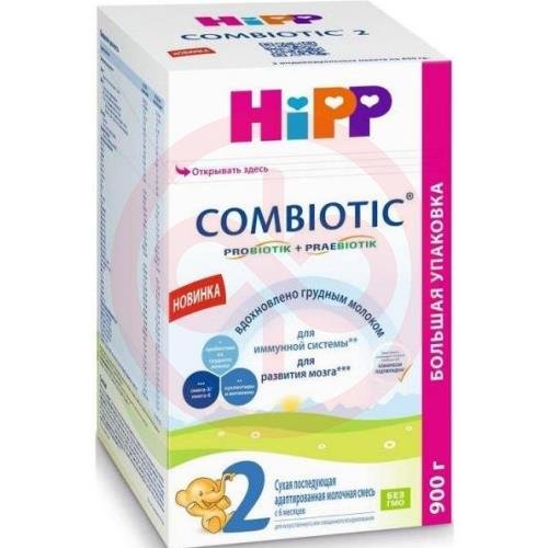 Хипп 2 комбиотик  смесь молочная сухая 900г адаптиров. послед. 6 мес + 