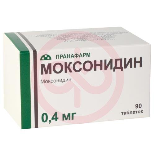 Моксонидин таблетки покрытые пленочной оболочкой 0,4мг №90 Моксонидин таблетки покрытые пленочной оболочкой 0,4мг №90