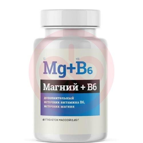 Магний + в6 таблетки 650мг №60 Магний + в6 таблетки 650мг №60