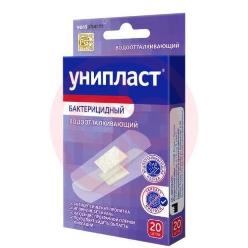Унипласт лейкопластырь бактерицидный №20 1,9х7,2см водоотталк прозр Унипласт лейкопластырь бактерицидный №20 1,9х7,2см водоотталк прозр