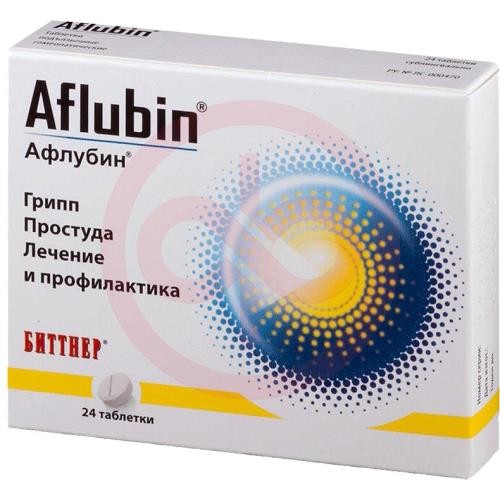 Афлубин таблетки подъязычные гомеопатические №24 Афлубин таблетки подъязычные гомеопатические №24