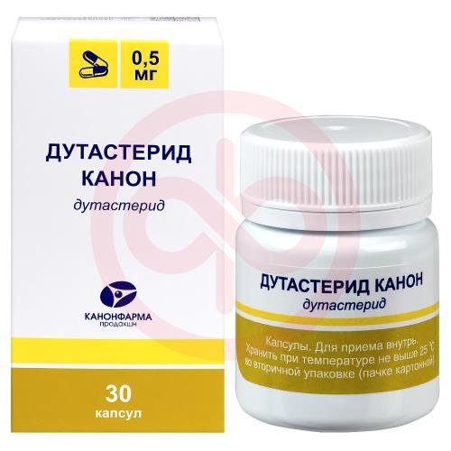 Дутастерид канон капсулы 0.5мг №30 банка Дутастерид канон капсулы 0.5мг №30 банка