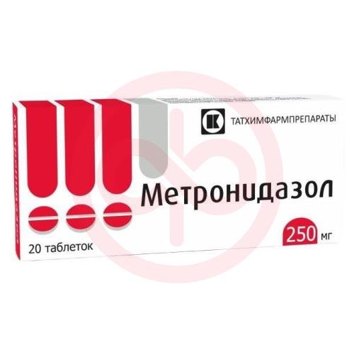 Метронидазол таблетки 250мг №20 Метронидазол таблетки 250мг №20