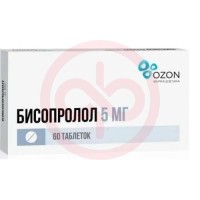 Бисопролол таблетки покрытые пленочной оболочкой 5мг №60
