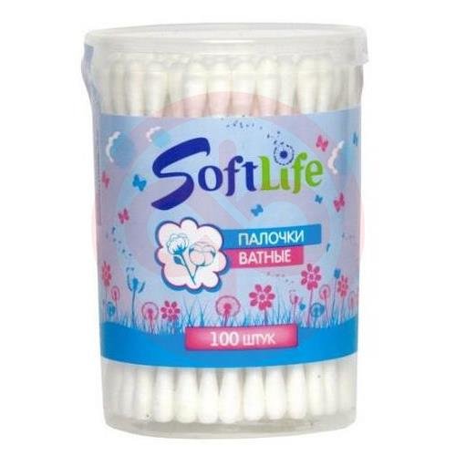 Софтлайф палочки ватные №100 бан. [softlife]
