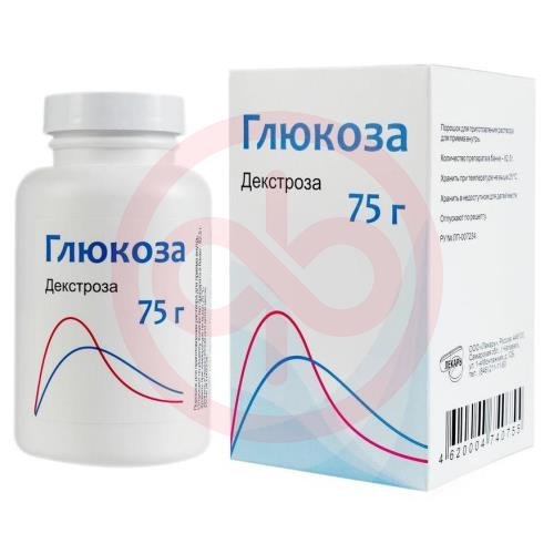 Глюкоза порошок для приготовления раствора для приема внутрь 75г 82.5г Глюкоза порошок для приготовления раствора для приема внутрь 75г 82.5г