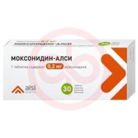 Моксонидин-алси таблетки покрытые пленочной оболочкой 0.2мг №30