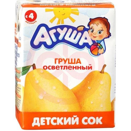 Агуша сок 200мл. груша осветл. 4 + мес. Агуша сок 200мл. груша осветл. 4 + мес.