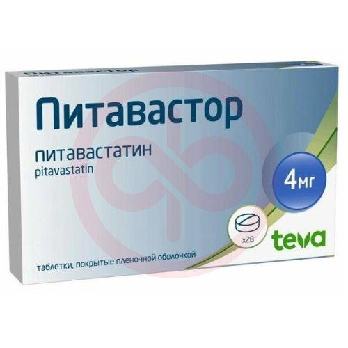 Питавастор таблетки покрытые пленочной оболочкой 4мг №28 Питавастор таблетки покрытые пленочной оболочкой 4мг №28