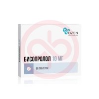 Бисопролол таблетки покрытые пленочной оболочкой 10мг №60