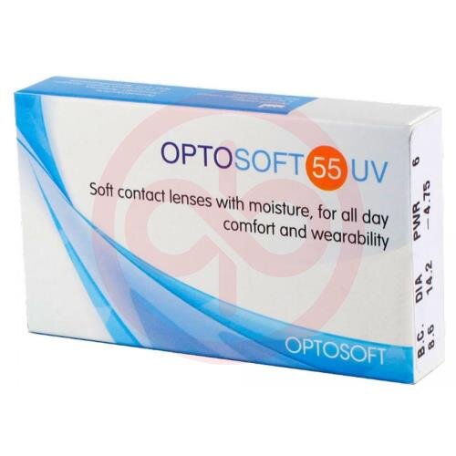 Optosoft 55uv линза контактная №6 dia14.2 bc 8.6