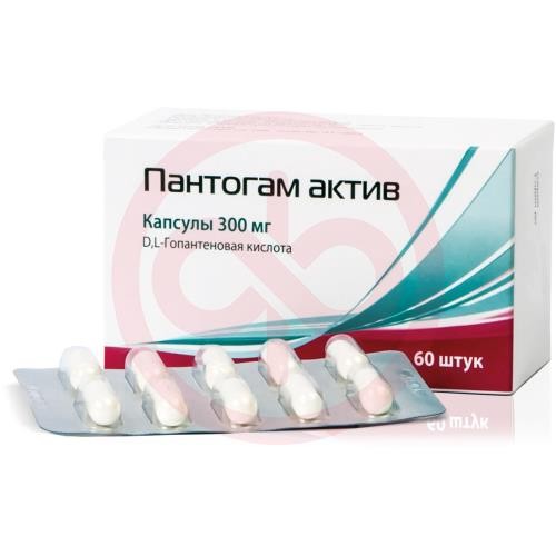 Пантогам актив капсулы 300мг №60 Пантогам актив капсулы 300мг №60