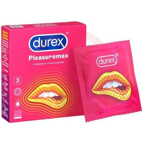 Дюрекс презервативы №3 плэжемакс ребра + пупырышки (pleasuremax)