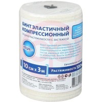 Клинса бинт эластичный компрессионный ср 10х300см (застежка)