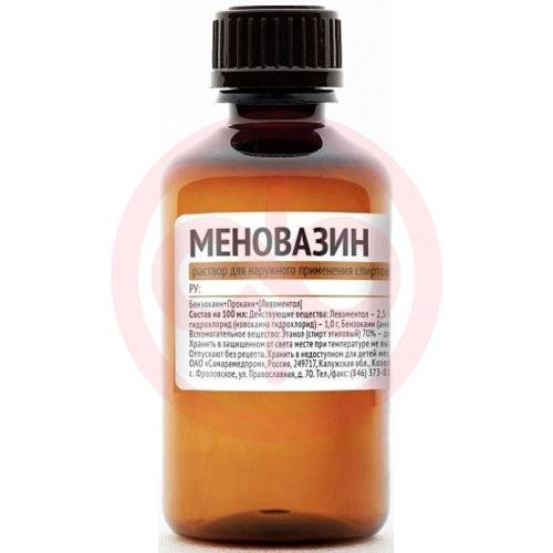 Меновазин раствор для наружного применения спиртовой 50мл Меновазин раствор для наружного применения спиртовой 50мл