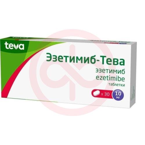 Эзетимиб-тева таблетки 10мг №30