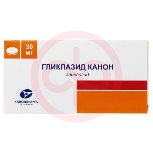 Гликлазид канон таблетки с пролонгированным высвобождением 30мг №30 Гликлазид канон таблетки с пролонгированным высвобождением 30мг №30