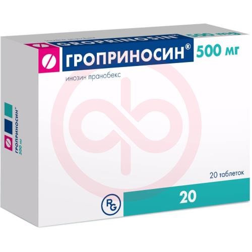 Гроприносин таблетки 500мг №20 Гроприносин таблетки 500мг №20