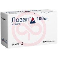 Лозап таблетки покрытые пленочной оболочкой 100мг №90
