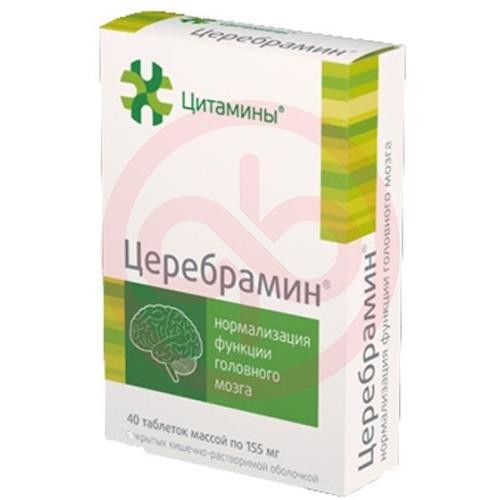 Церебрамин таблетки 155мг №40 Церебрамин таблетки 155мг №40