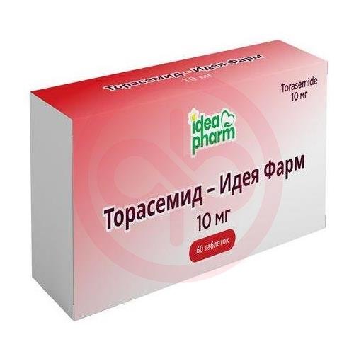 Торасемид-идея фарм таблетки 10мг №60 Торасемид-идея фарм таблетки 10мг №60