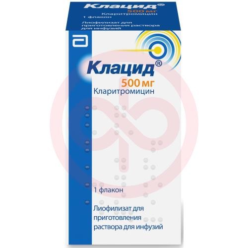 Клацид лиофилизат для приготовления раствора для инфузий 500мг