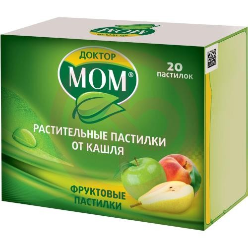 Доктор мом растительные от кашля пастилки №20 фруктовые Доктор мом растительные от кашля пастилки №20 фруктовые