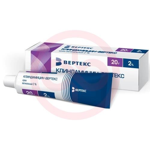 Клиндамицин-вертекс крем вагинальный 2% 20г в комплекте с аппликатором Клиндамицин-вертекс крем вагинальный 2% 20г в комплекте с аппликатором