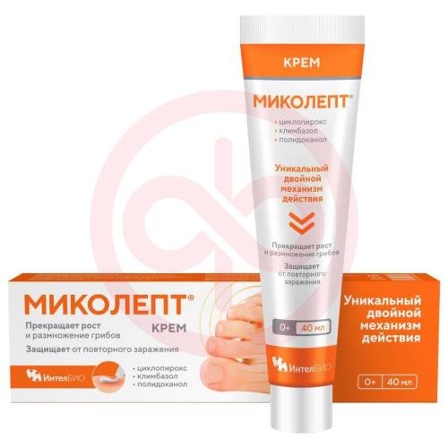 Миколепт крем для ног 40г противогрибковый Миколепт крем для ног 40г противогрибковый