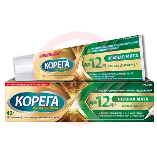 Корега проф крем для фиксации зубных протезов 40г нежная мята Корега проф крем для фиксации зубных протезов 40г нежная мята