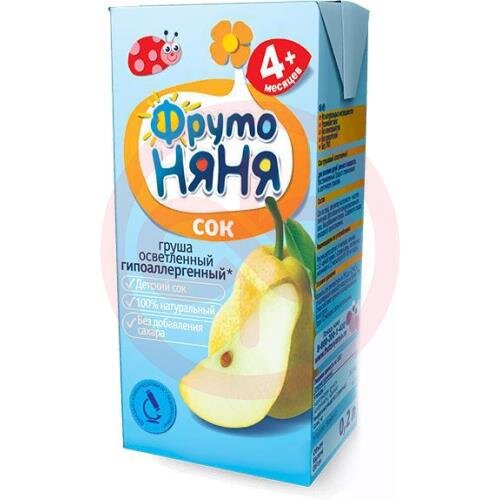 Фрутоняня нектар (сок) 200мл. груша осветл. б/сах.