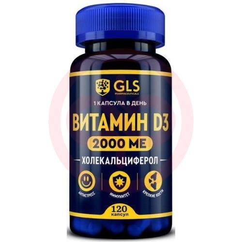 Джи эл эс витамин d3 2000 капсулы 240мг №120 Джи эл эс витамин d3 2000 капсулы 240мг №120