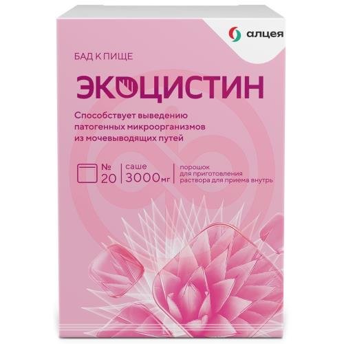 Экоцистин порошок для приготовления раствора для приема внутрь 3000мг №20